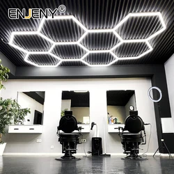 Led Hexagonal Detailing Honeycomb Ceiling Panel Light for Car Wash Shop Auto Beauty Hair Salon Wall Lamp Home Decoration Garage