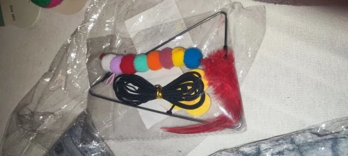 Interactive Cat Teaser Toy Adjustable Hanging Door Swing with Colorful Worms Plush for Indoor Cats Interactive Kitten Play photo review