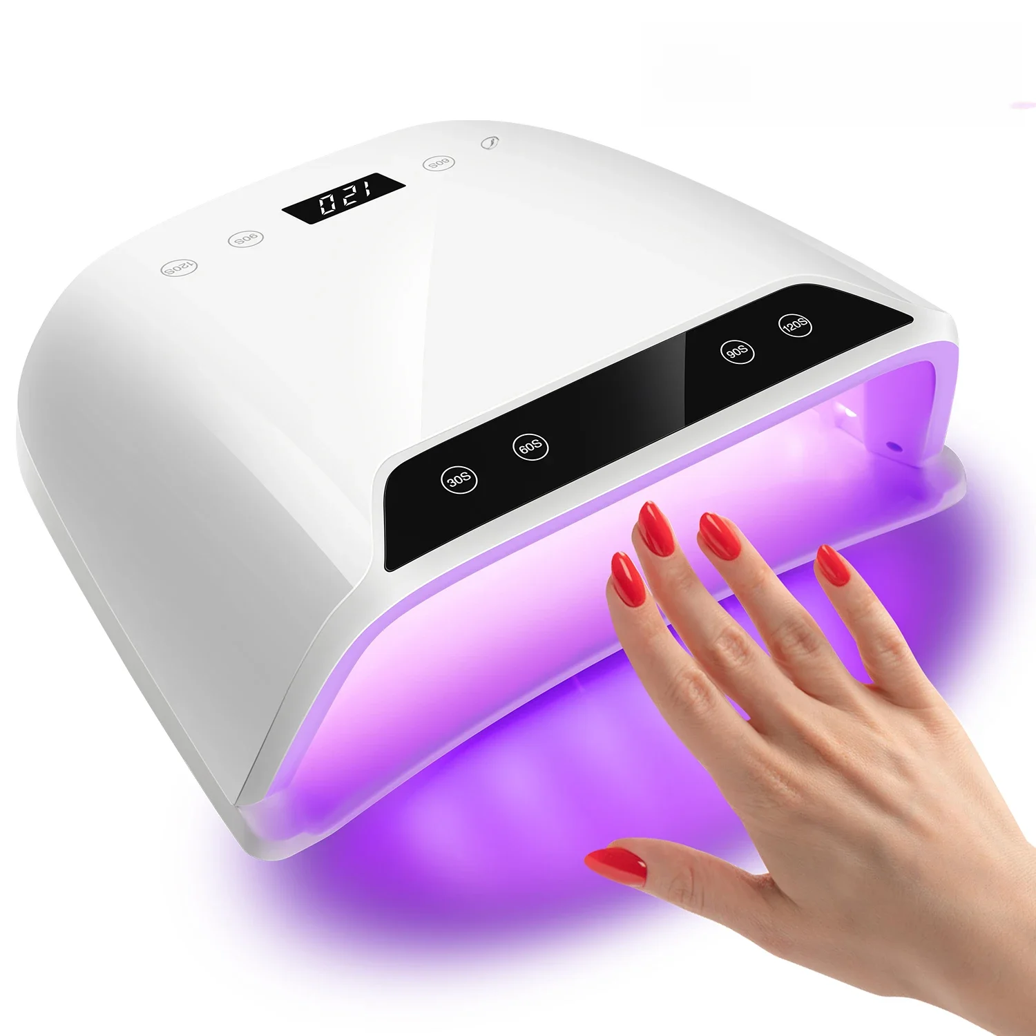 320 W grote ruimte UV LED-nagellamp voor manicure drogen gel nagellak 72 LED nageldroger met twee LCD-schermen nagelsalon gereedschap - afbeelding 2