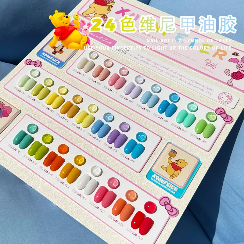 XUANFEIER 24 colors High quality Solid color Macaron Nail gel Nail salon Nail art kit 2024 New Fashion Hot sale Non-Eoxic Uv gel