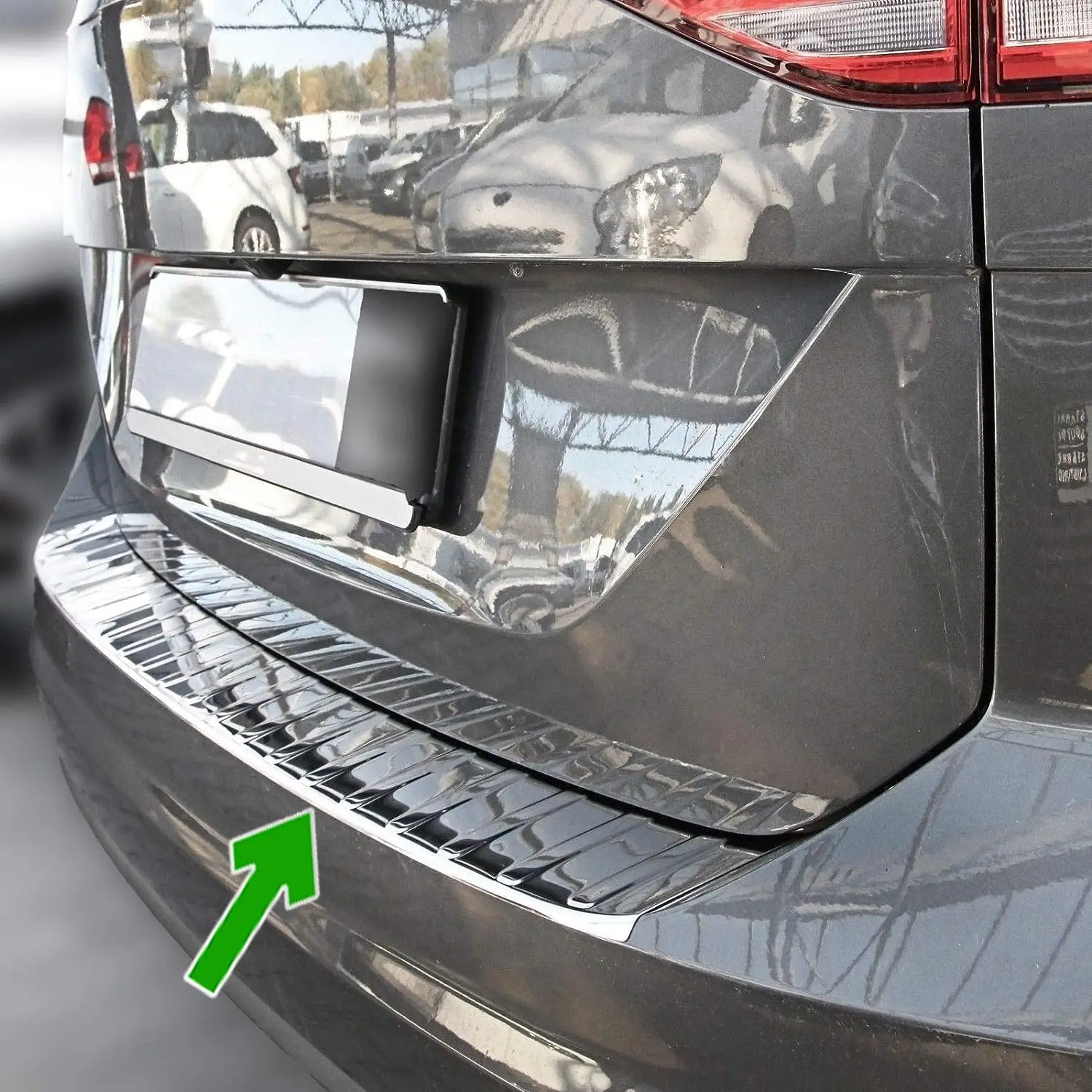 Protecteur de Pare-Choc Arrière en Acier Inoxydable Chromé, Protection pour Bord de Coffre de Chargement, VW Touran II, 5T, à partir de 2015