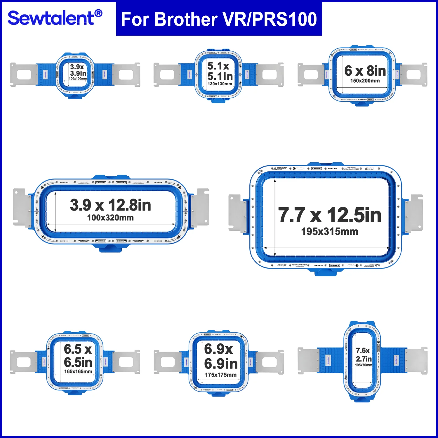 Brother Persona PRS100 VR Baby Lock Alliance embroidery machine with Sewtalent Mighty hoop HoopMaster Magnetic embroidery hoop