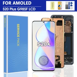 S20 Plus LCD G985F G986F/DS AMOLED lcd For Samsung S20 Plus Display 5G G986B/DS G986F Touch Screen Digitizer With Frame