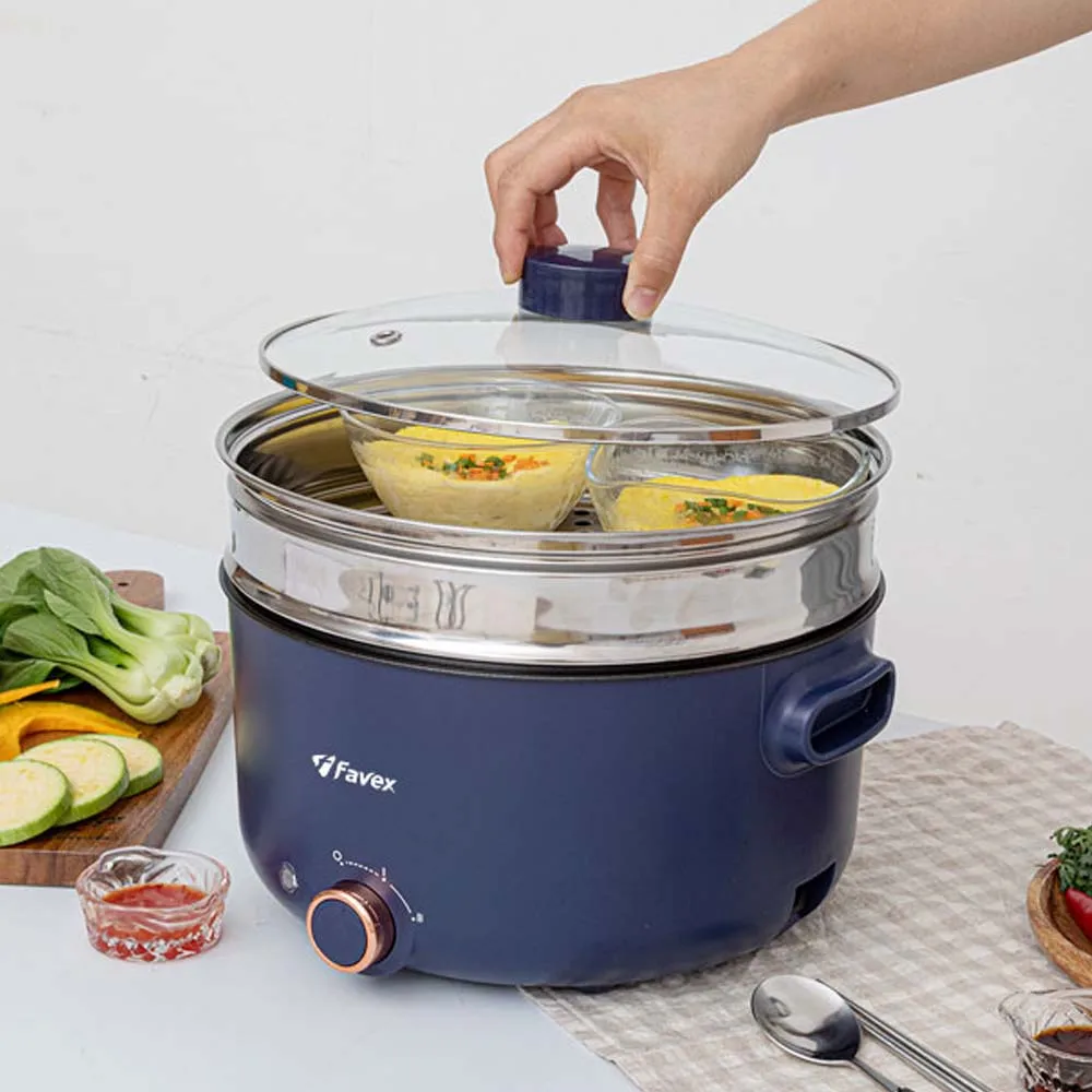 Steamed, grilled, hot pot 5L large capacity multicooker at a time