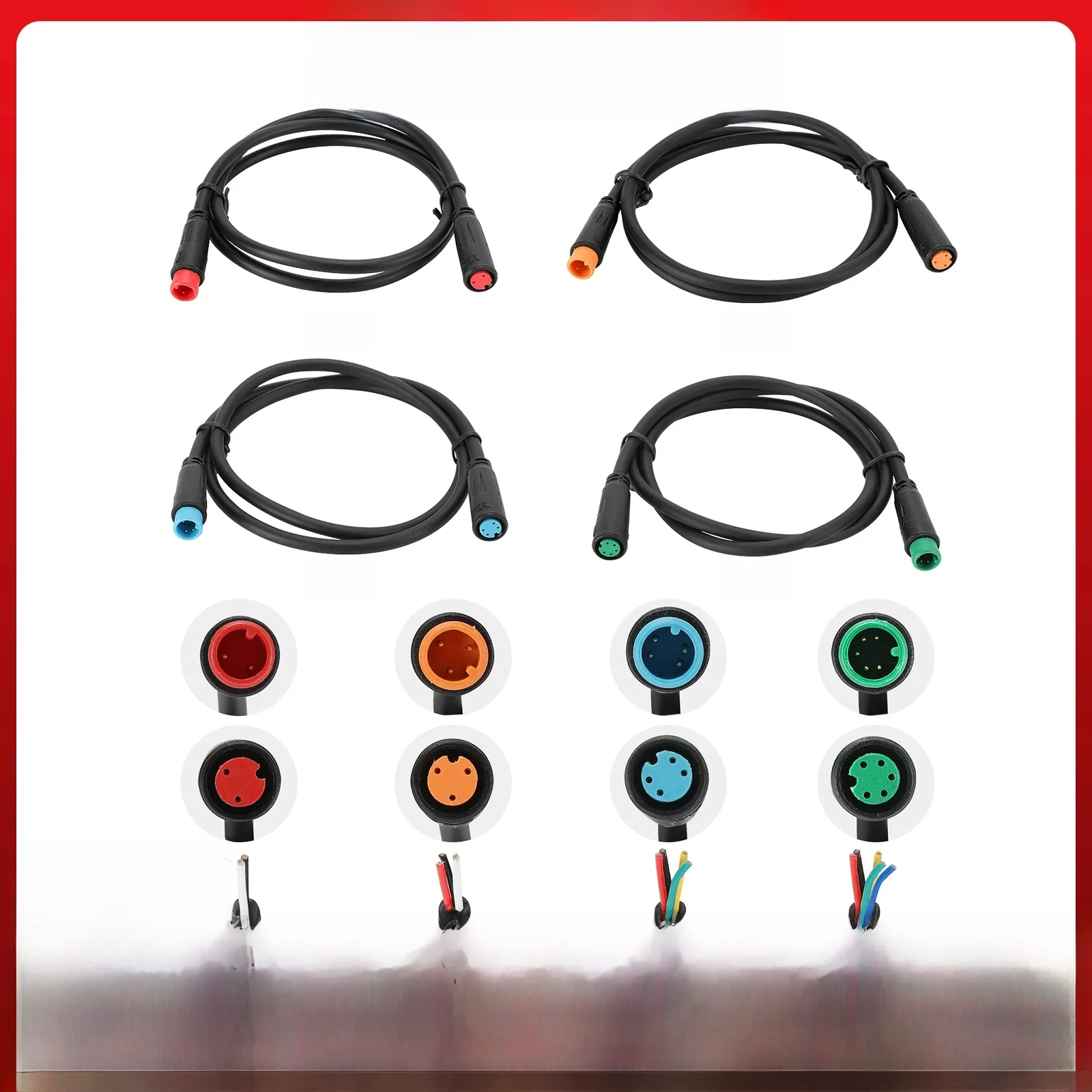 AliExpress olevo EBIKE Cable - 2/3/4/5 Pins E-Bike Waterproof Extension Wire for Electric Bicycle Light, Throttle, E-brake, Display. 60/90cm Line