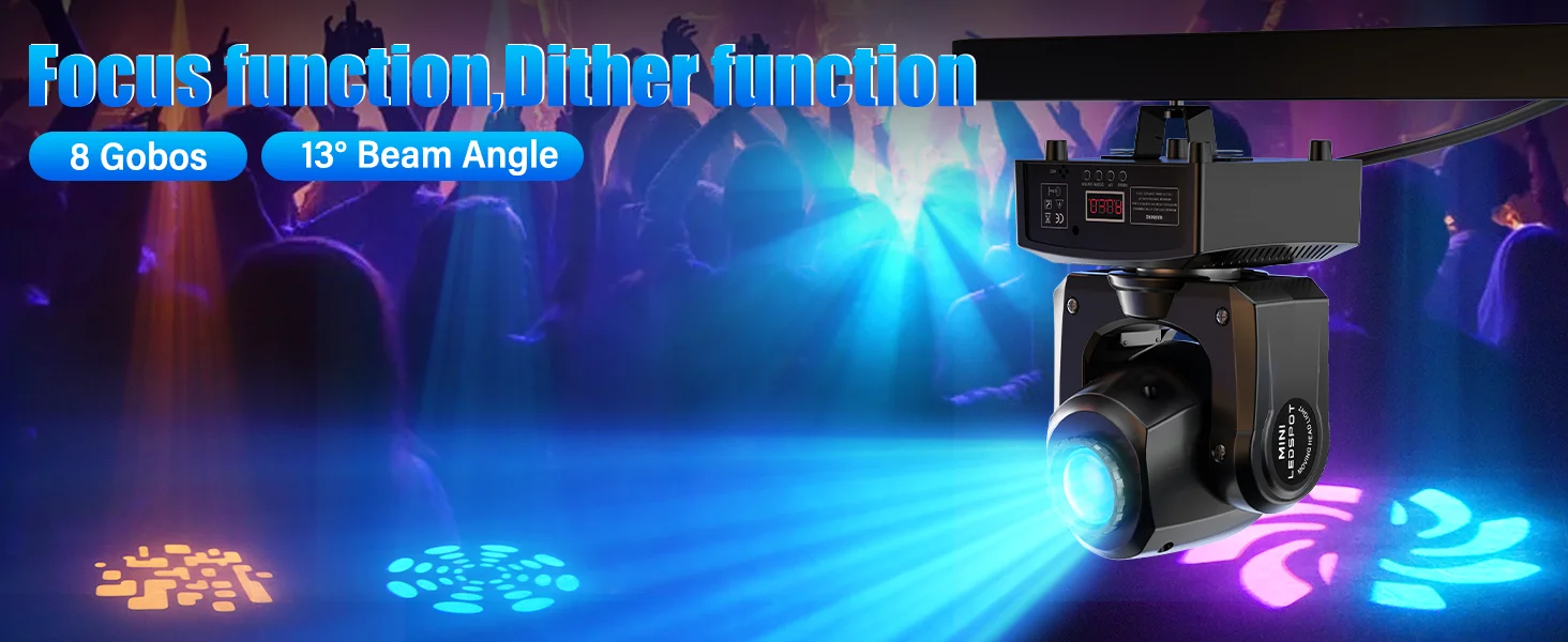 GWONG 4Pcs 120W Moving Head Light 3Prism Beam Gobo Stage Lights DMX512 Voice Control Spotlights For Disco KTV Nightclub Wedding