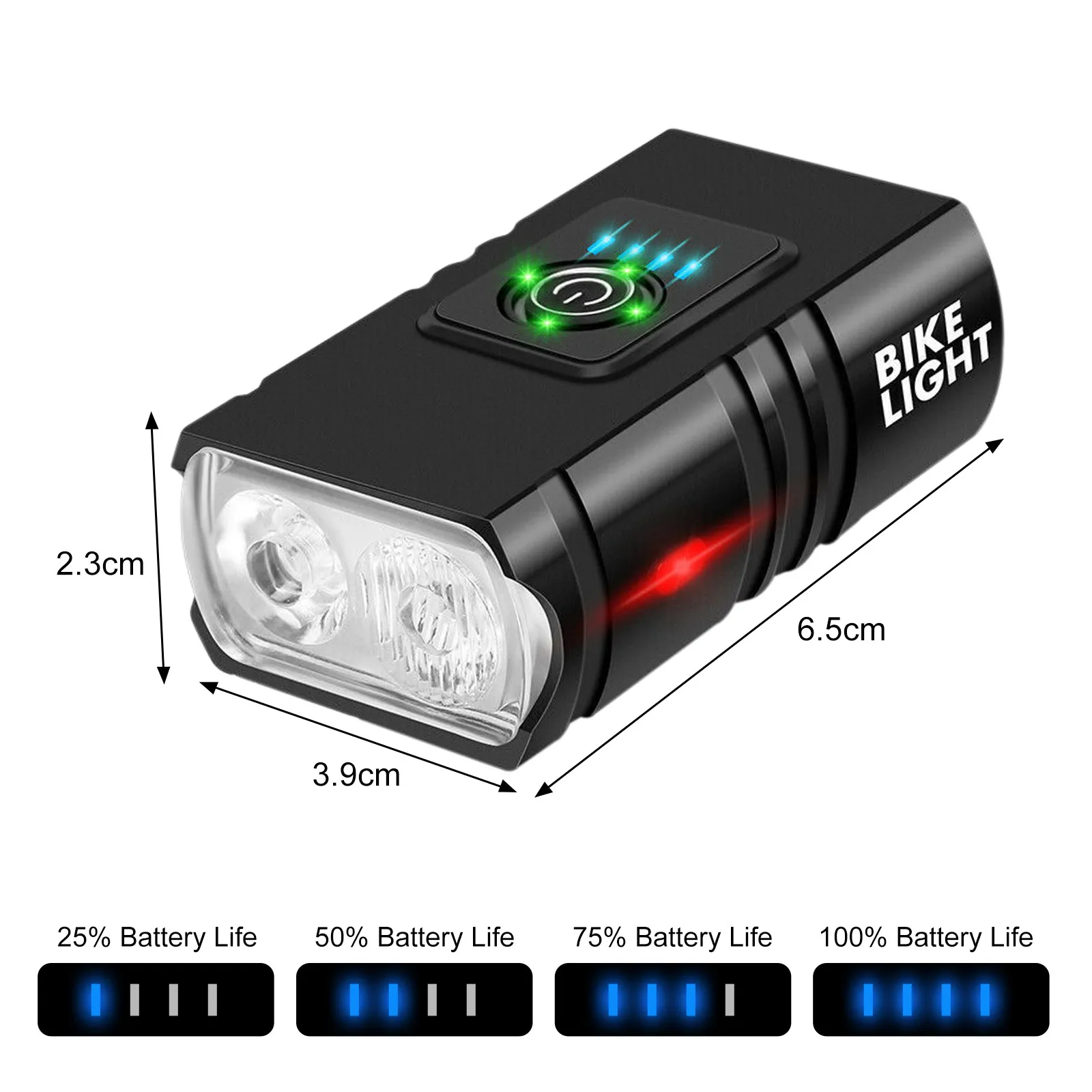 360°Rotatable Bicycle Light USB Rechargeable Bike Headlight with Tail Light for Road Cycling Night Riding Outdoor Activities