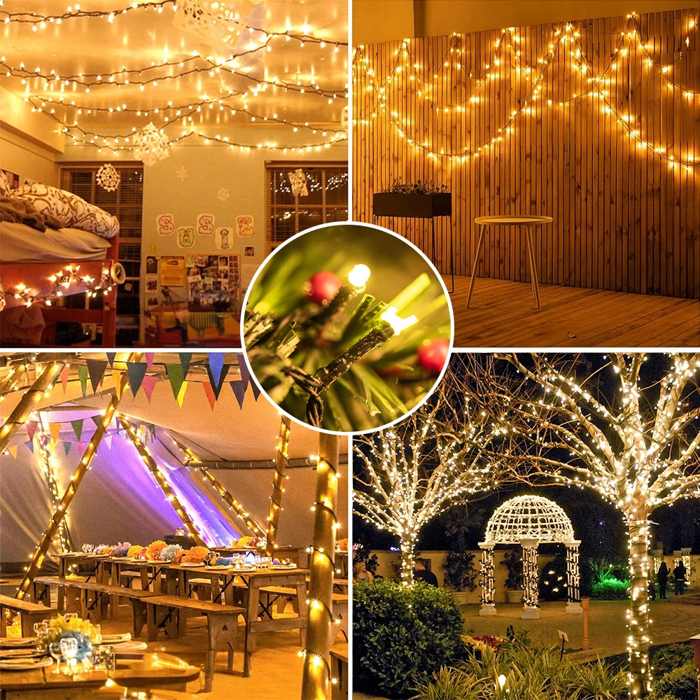25 m Weihnachten LED Lichterketten 8 Modus Im Freien Wasserdichte Girlande Lichterkette Für Haus Garten Weihnachten Urlaub Party Hochzeit decor – Detail 10