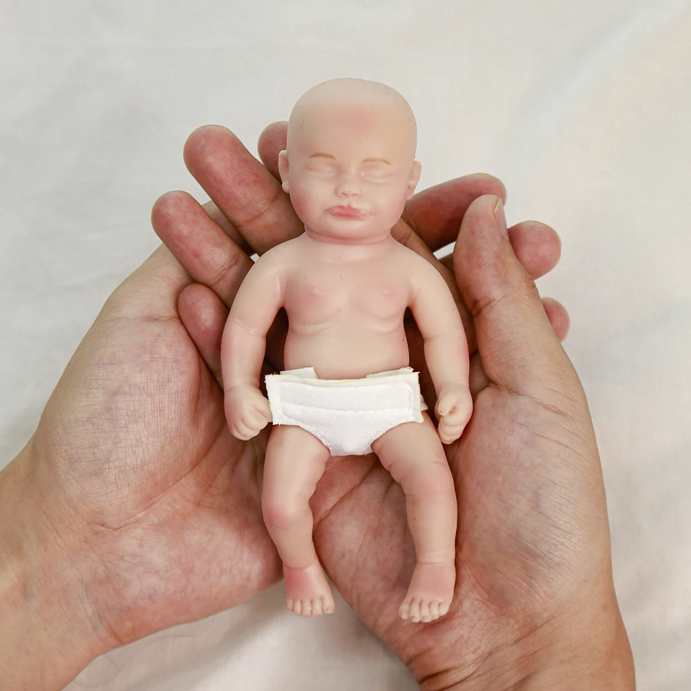 6 inch 15cm Mini Reborn Baby Doll Full Body Silicone Realistic Artficial Toy Lovely Vivid Boy Girl Doll Toy DIY Hot Sale 2022