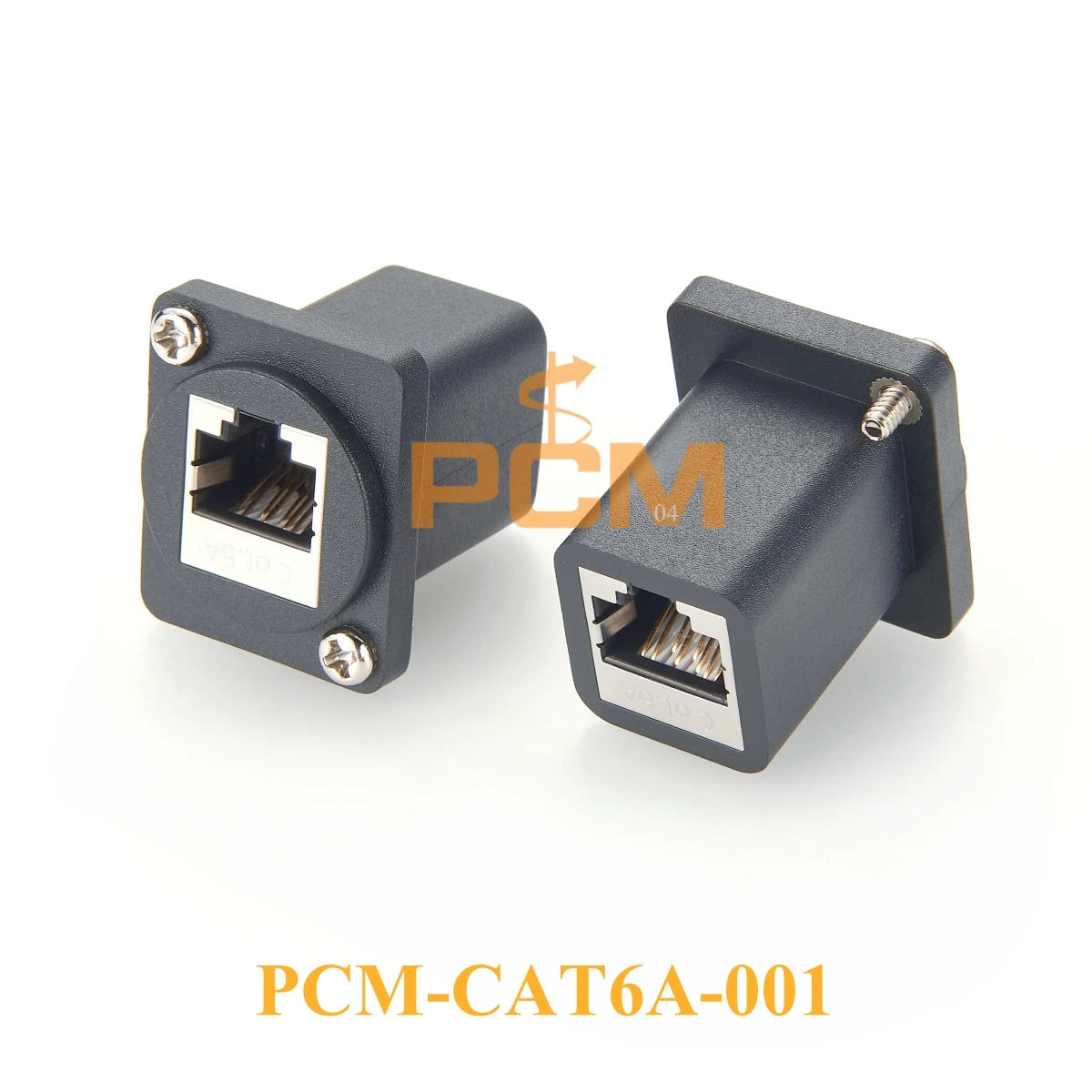 2pcs Gigabit Ethernet RJ45 CAT6A EtherCON Coupler D-type Patch Panel Connector,8P8C RJ45 female to female connector,for bulkhead