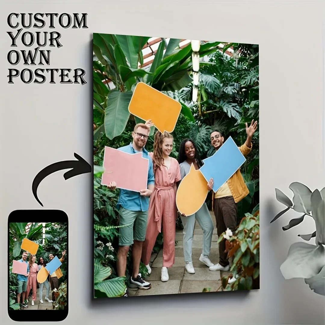 2D Canvas Painting, Custom Photo Canvas Painting, Upload Personalized Images, Suitable for Living Room and Bedroom Wall Decorati