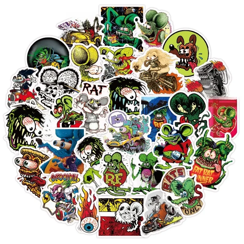 AliExpress GOGOTU 10/30/50pcs Cool Horror Monster Graffiti Stickers PVC Waterproof DIY Motorcycle Phone Laptop Skateboard Bike Cartoon Decal Toys
