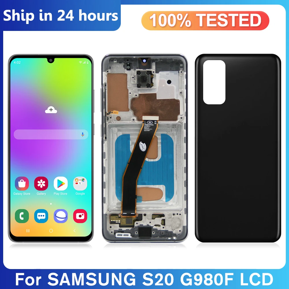 

TFT S20 G981F Screen For Samsung Galaxy S20 LCD Display G980 SM-G980F/DS Touch Panel Digitizer Assembly Replacement with Frame