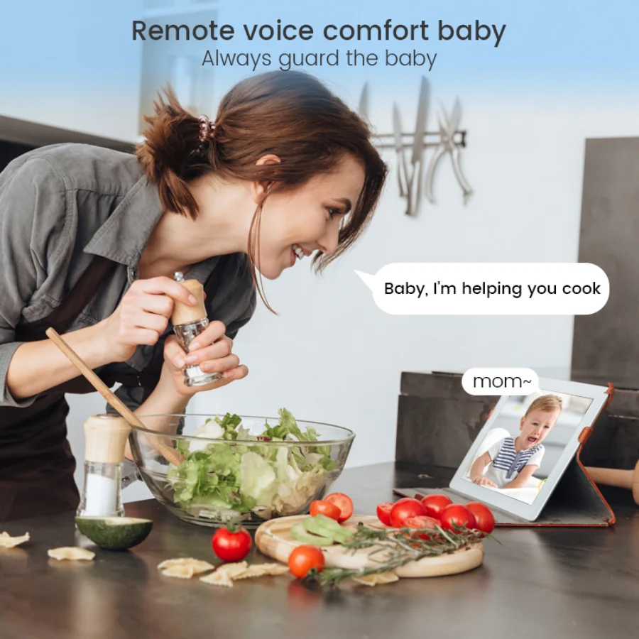 Xiaovv 2K Smart Baby Monitor Nachtsicht Zwei-Wege-Audio Sprechen Weinen Erkennung Baby Nanny Sicherheitskamera