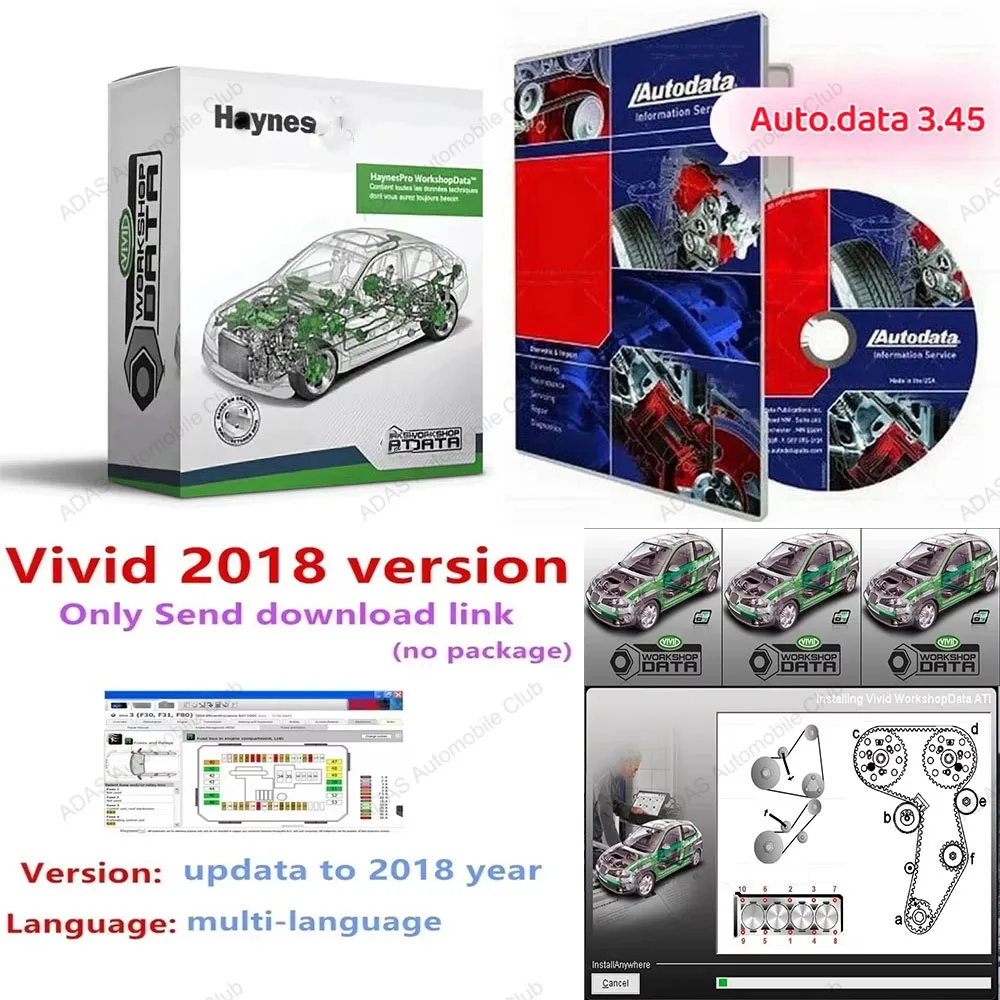 

2024 Latest HAYNES 2015 Version with Vivid 2015 + Autodata 3.45 Car Software + Vivid 2018.01V Workshop Data Atris-Stakis Technik
