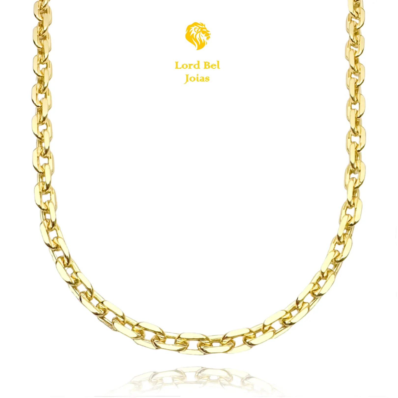 Chain Lock 6mm Old Coin Quina (Nordic Gold identical to 18K Gold) Eternal Guarantee in Color