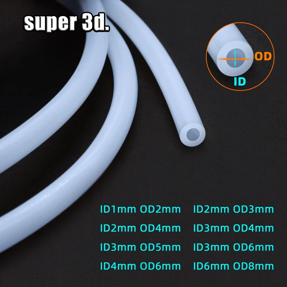 3D Printer Part 1Meter bowden extruder PTFE tube Pipe for  J-head Hotend V5 V6 1.75mm /3mm Filament ID 2mm OD 4mm