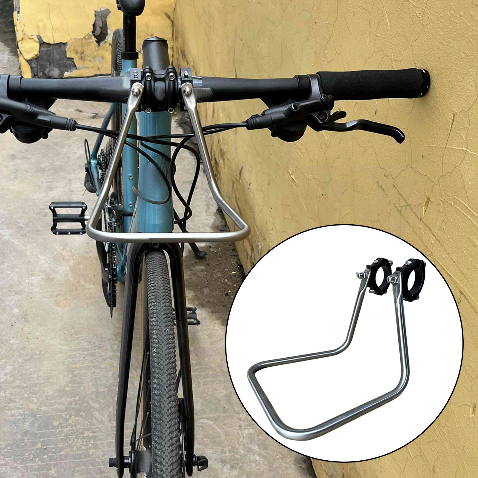 Image of Praktischer Fahrrad-Frontgepäckträger ersetzt direkt den Edelstahl-Lenkträger als Aufbewahrungslösung für das Stadtfahren.