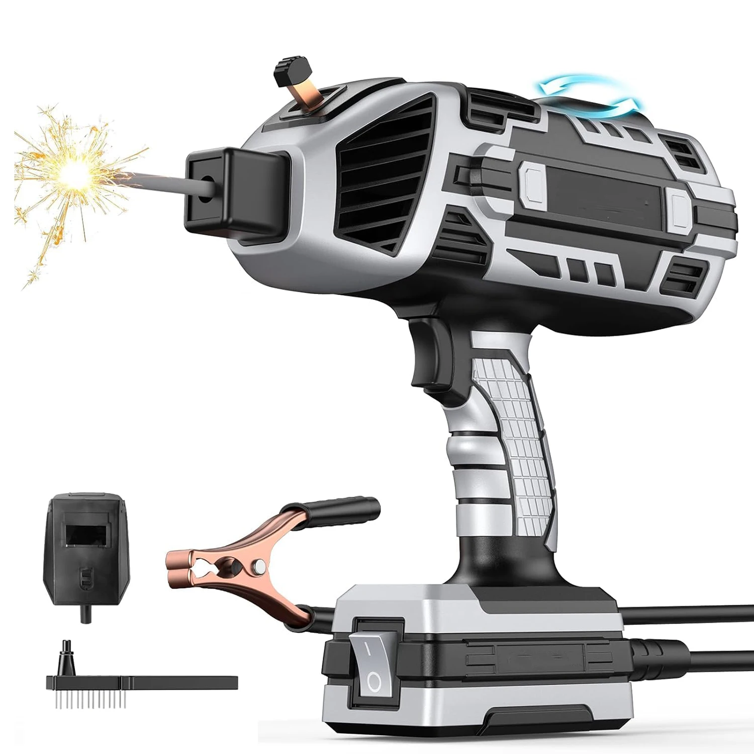 Portable Welding 220V ARC Manual Welder with IGBT Inverter Adjustment in 6 Levels, Electrodes 2.5-3.2mm, for Repairs,  Welding