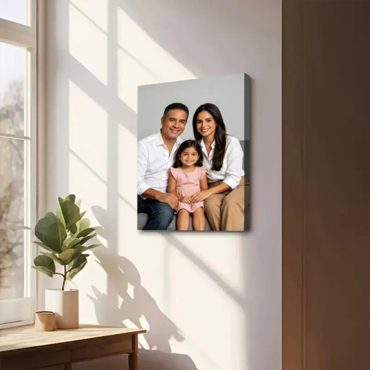 Customizable wall art—upload your own photos for family portraits, pet memorials, or home décor. view 2