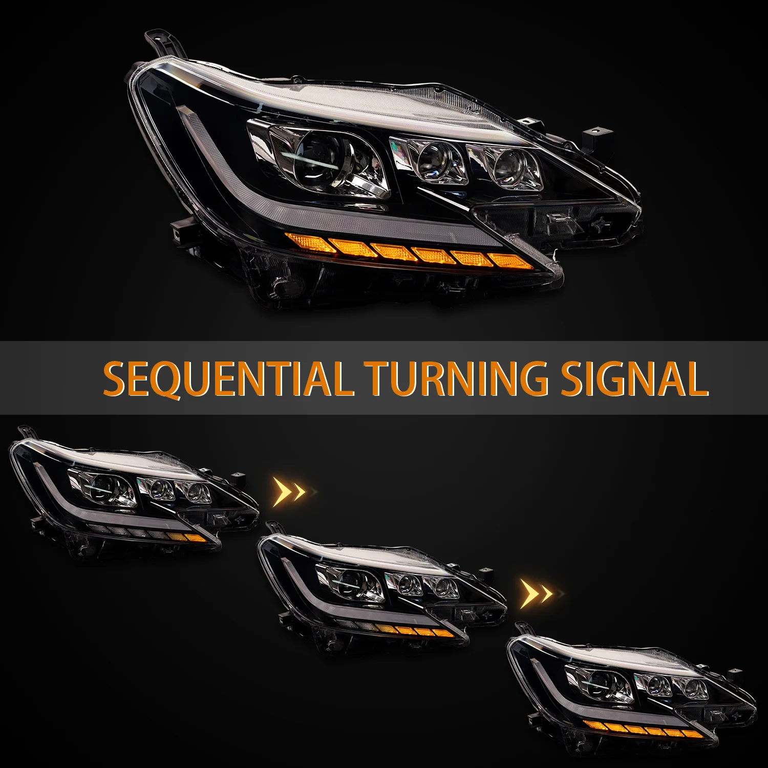 LED Headlights for Toyota Reiz Mark X 2013 - 2017 Head Lamps Auto Accessories Source DRL Dynamic Turn signal