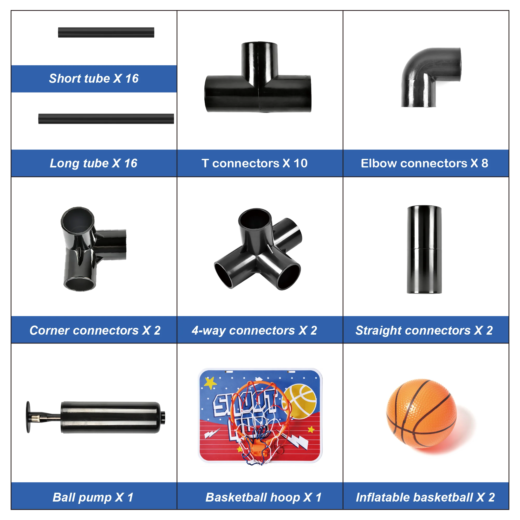Kids Basketball Arcade Game Indoor Basketball Hoop Set with 2 Balls & Pump Foldable Shooting Game Toy for Toddlers Children Ages 3+ view 6