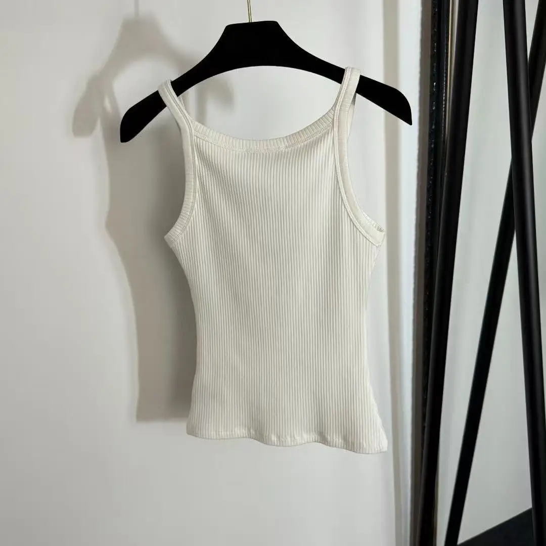 

2025 lady Letter Print Slim Fit Pure Cotton Tank Top