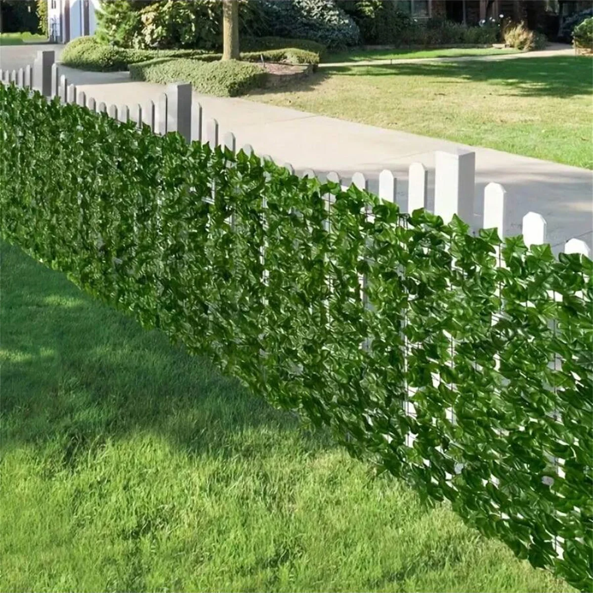 Artificial Ivy Privacy Fence Wall Screen UV Resistant Green Plastic Background for Patio Balcony Garden Backyard Indoor Outdoor