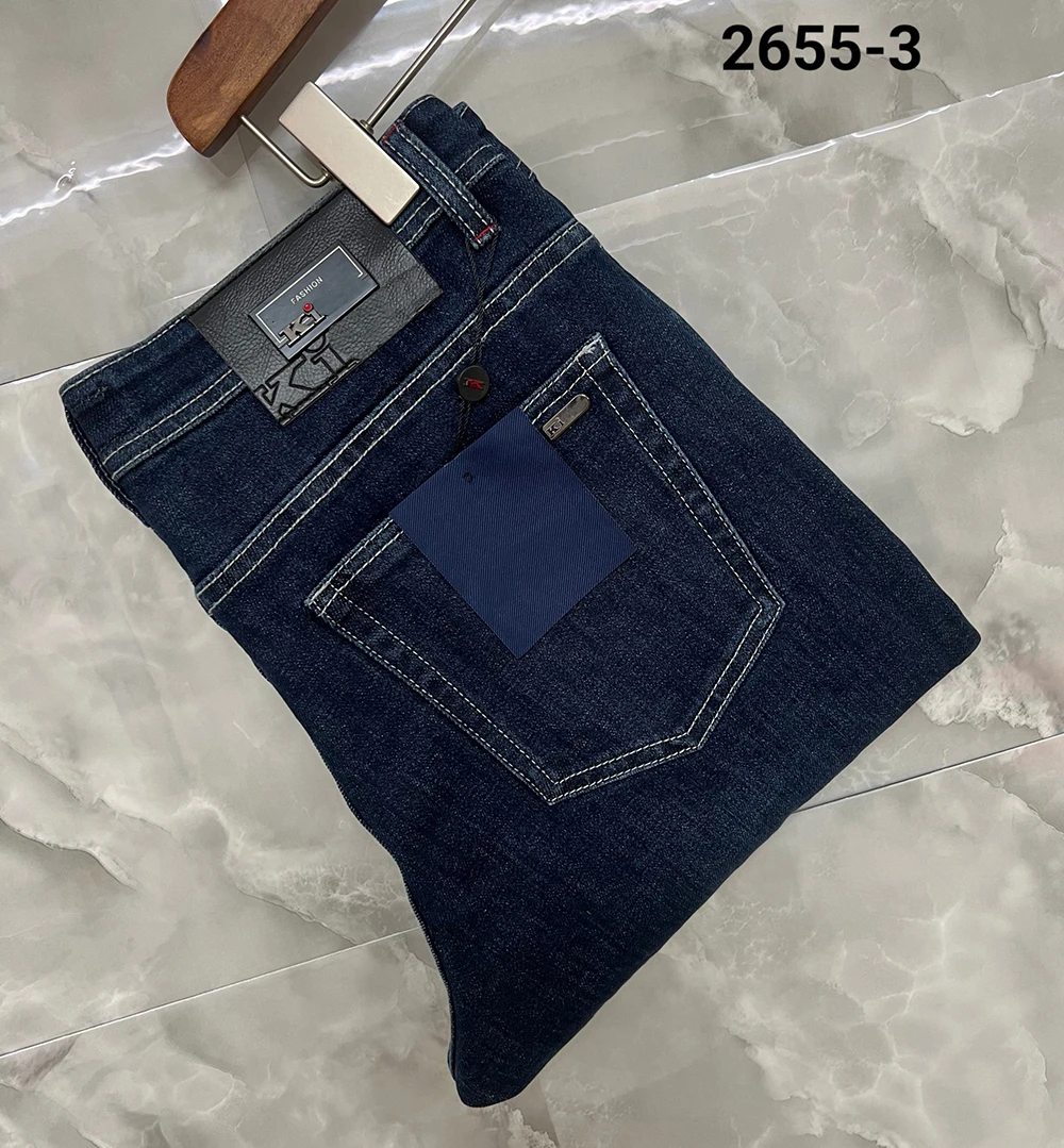OECHSLI Jeans Katun Tebal Pria - Embroidery On Jeans ulasan dan harga