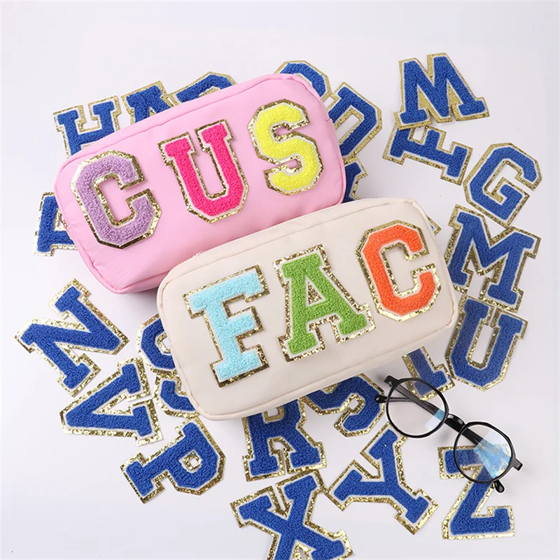 26pc/set Alphabet Sticker Size 8cm Letter Iron on Patch DIY Bag Accessories Diy Bag Kit