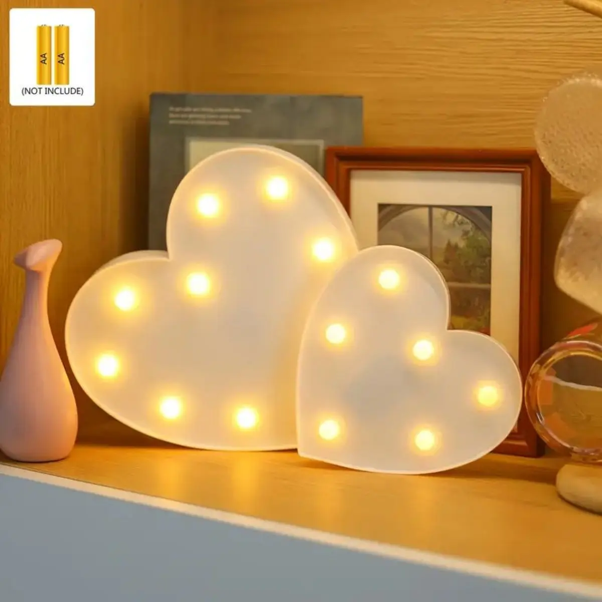 1pc LED Letter Love Heart Lights, Proposal Marriage Romantic Confession Scene Atmosphere Decoration Shaped Lights