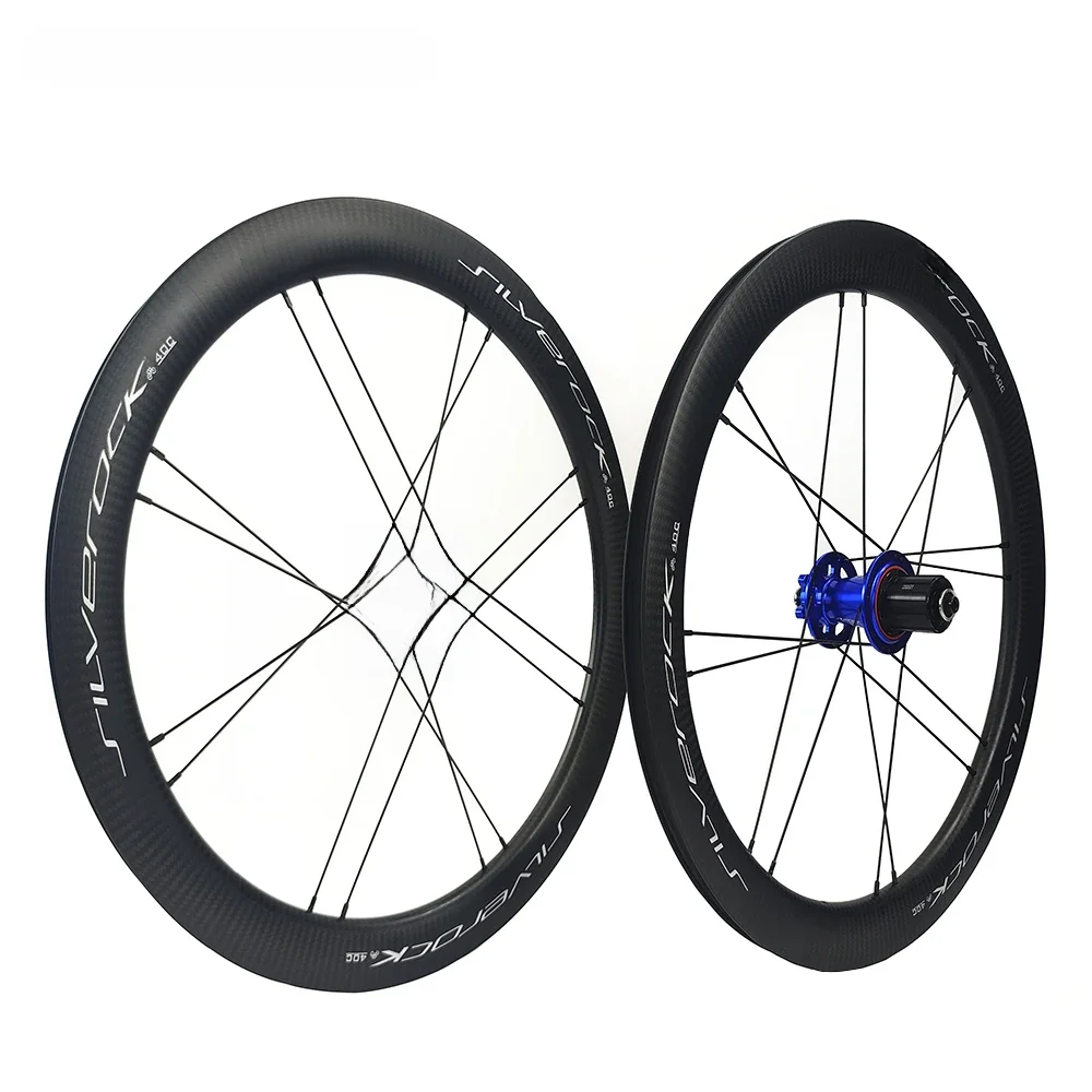 AliExpress SILVEROCK SR40C-HUB001 Carbon Wheels 20 1 1/8" 451 Disc Brake for AIRA FNHON D8 KONE Minivelo Folding Bike Wheelset