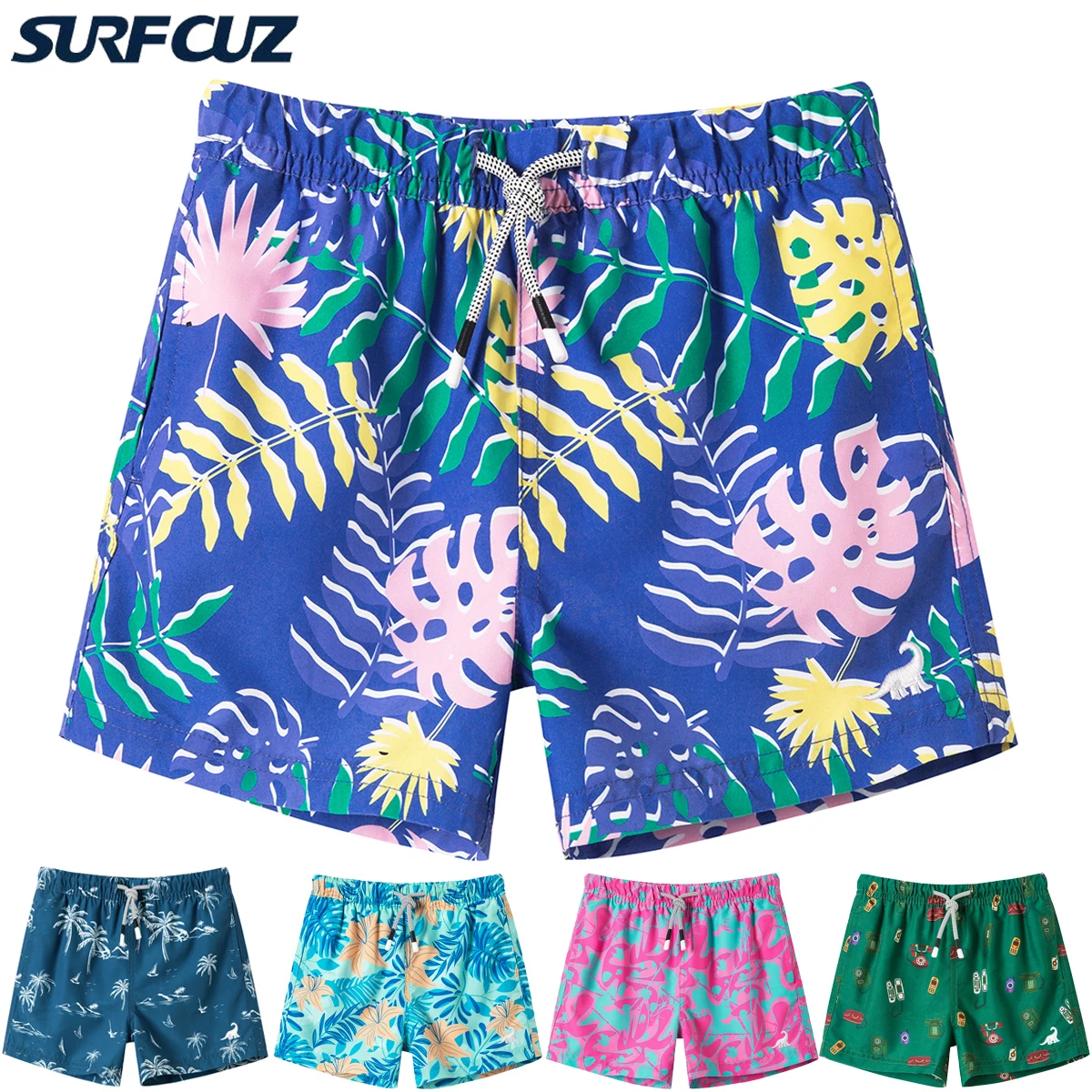 

Быстросохнущие детские купальные костюмы для детей SURFCUZ, летний купальник для маленьких мальчиков, Купальные пляжные шорты