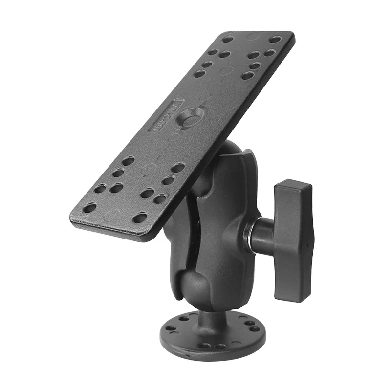 

Aluminum Alloy Fish Finder Mount with C Size1.5"Ball Rectangle Plate&Round Base, 3.4"Arm Compatible with Garmin and More