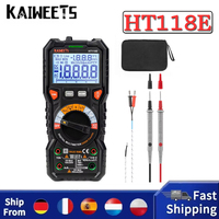 Kaiweets Ht118E Digital Ac/Dc Multimeter Trms 20000 Counts 2.7 Inch Display Led Lightning Jacks Auto-Ranging-Black