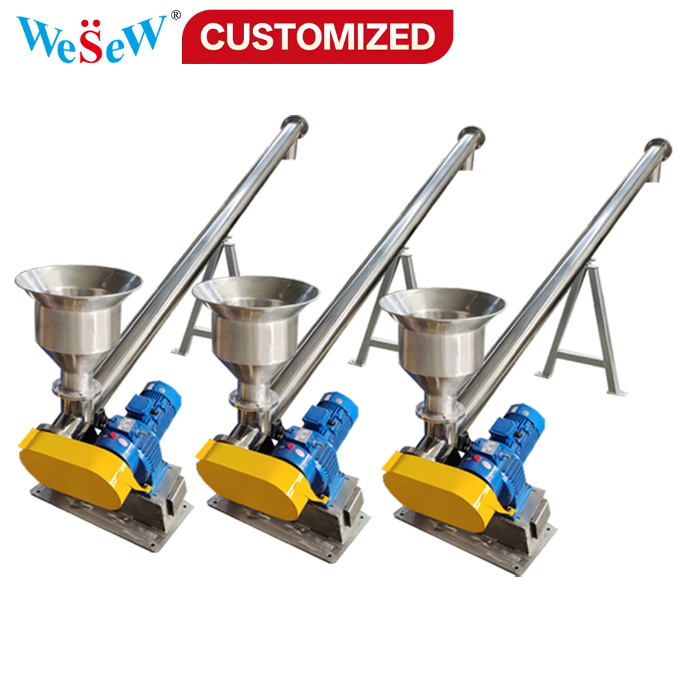 Customized food-grade stainless steel screw conveyor for chemical grain plastic products fully automatic auger elevator powder