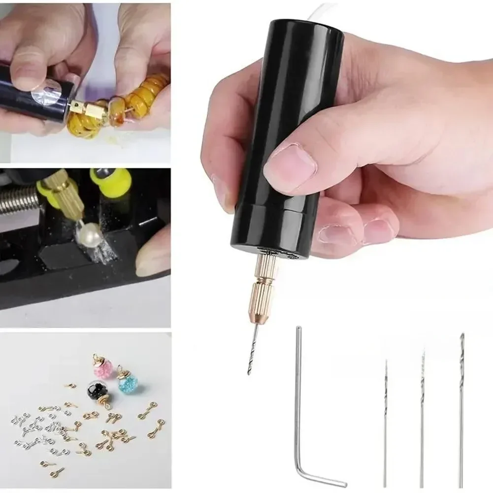 Ręczna mini wiertarka elektryczna DIY elektryczna wiertarka elektryczna USB narzędzia do tworzenia biżuterii z żywicy epoksydowej rzemiosło drewniane grawerowanie pióro narzędzie — zdjęcie 2