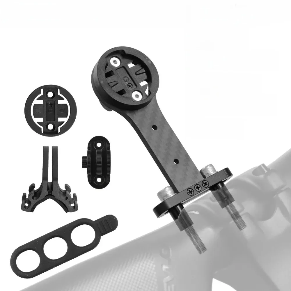 AliExpress NONE 3K Carbon Bicycle Computer Mount Bike Stem Extender Handlebar Torch Holder Cycling Camera