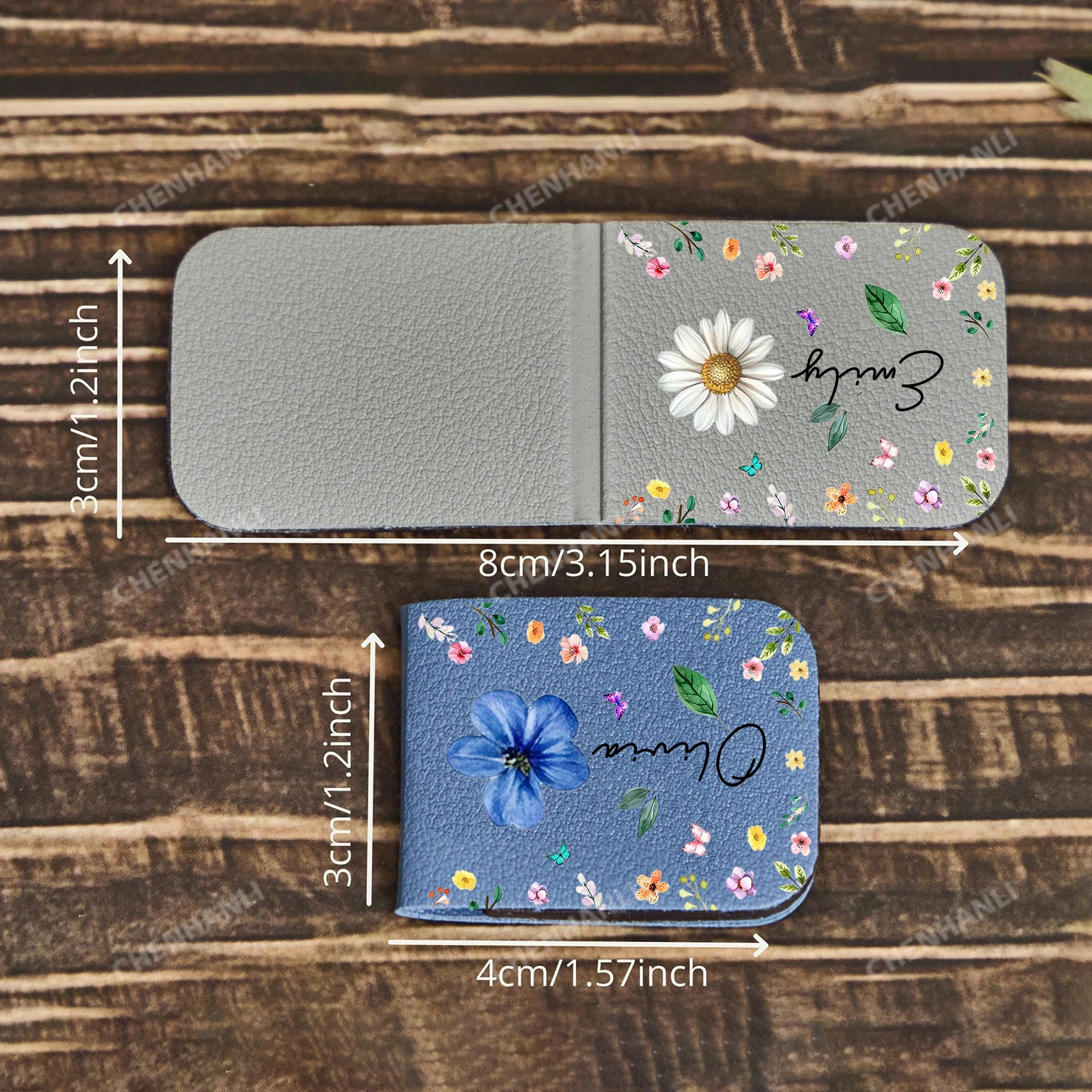 Personalized Name Faux Leather Magnetic Bookmark Single-Sided Print Gift for Book Lovers Teachers & Women Birthday Present