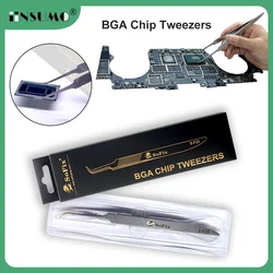 S-F20 High Precision Hardened IC Chip Motherboard Soldering Tweezers For Tin Planting BGA Stencil for Macbook Repair Tool