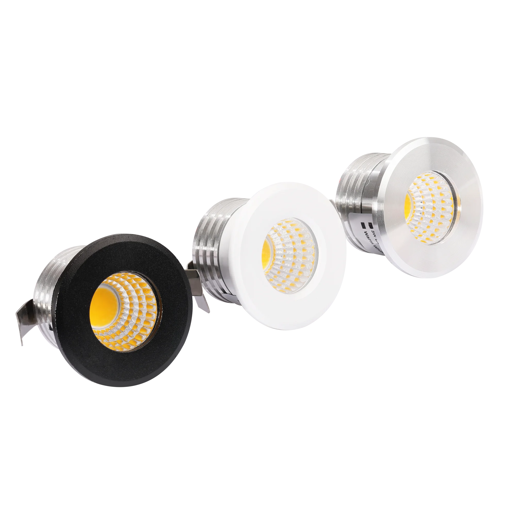 

Mini Recessed Ceiling LED Spot Baffle Canless Downlight COB 3W lights interior house Hole 30mm 3000K 4000K 5000K 6000K CRI 90