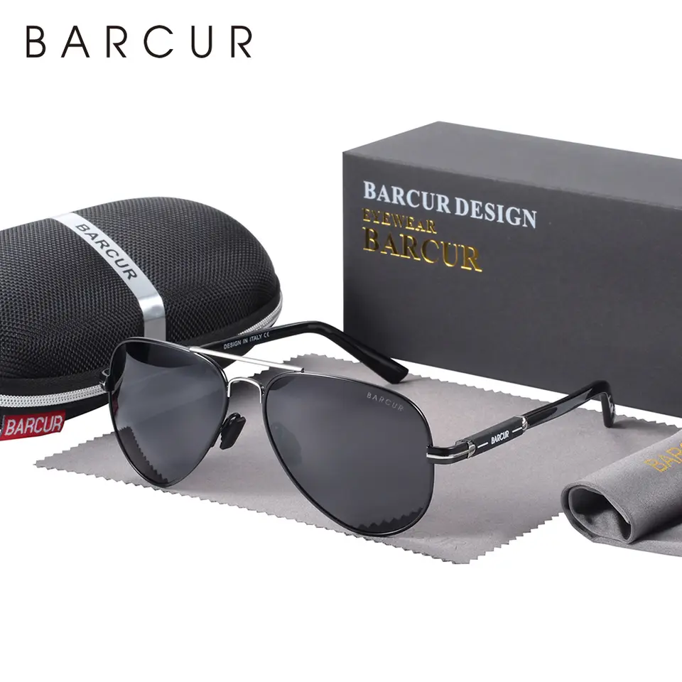 BARCUR Polarized Mens Sunglasses Pilot Sun Glasses for Men accessories Driving Fishing Hiking Eyewear Oculos Gafas De Sol - 6