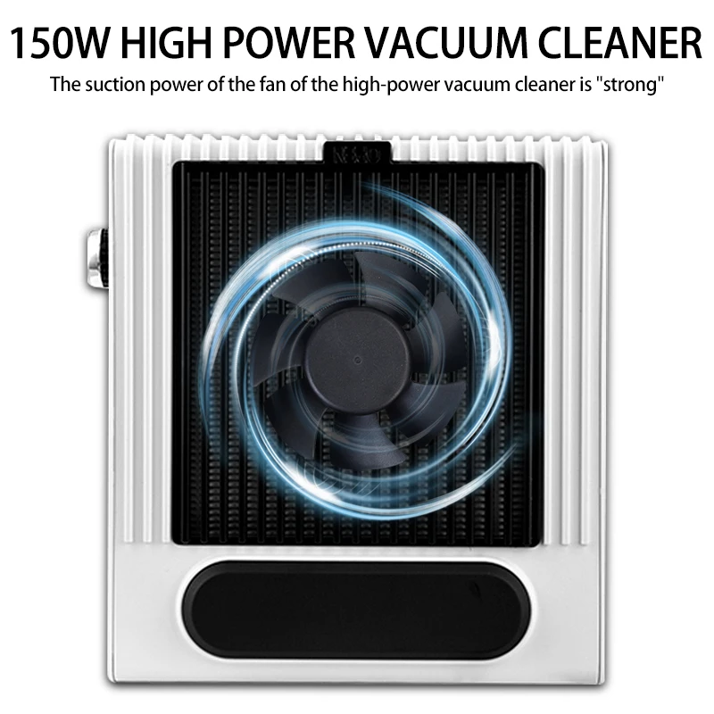 150W Strong Suction Nail Dust Collector Nail Vacuum Cleaner for Manicure With Removable Filter Adjustable Nail Extractor Fan