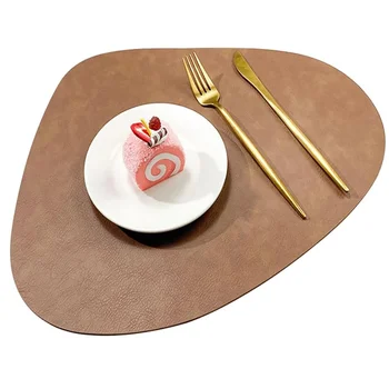 PU Leather Placemats, Waterproof Coffee Coasters, Kitchen Table Mats, Easy to Wipe Off…