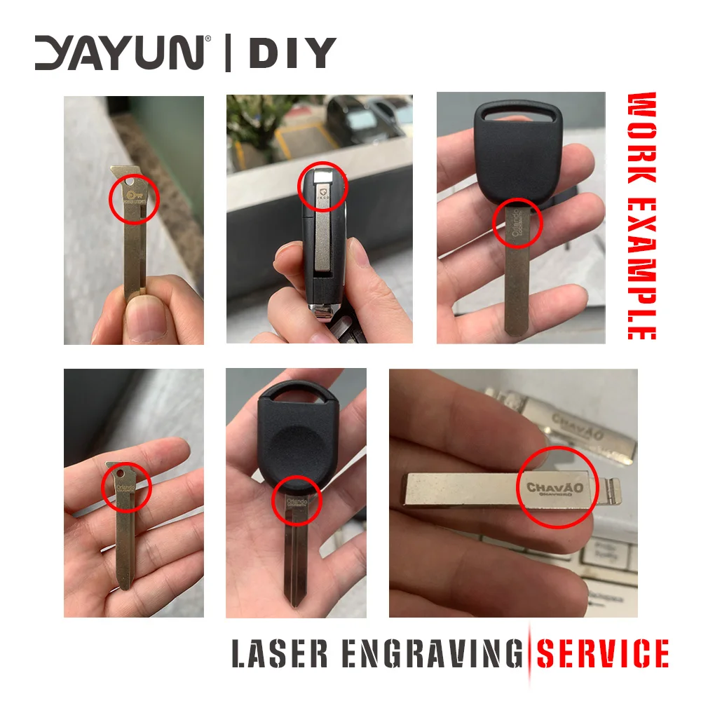 YAYUN Extra Fee For Car Key servizio di incisione Laser si prega di contattare con noi prima di acquistare (!! Non ordinare da solo)