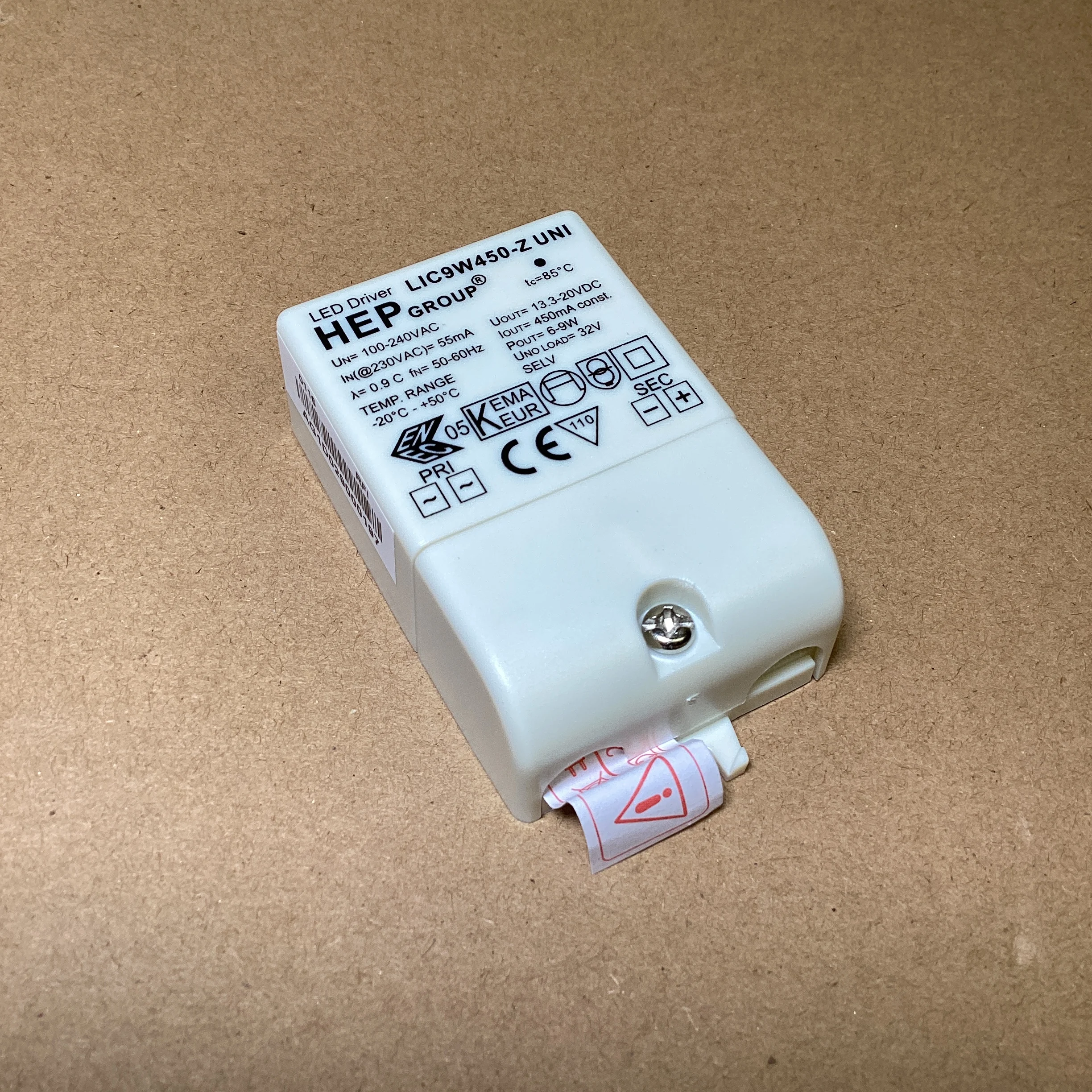 100-240VAC High PF 9W Power Supply 13-20V LIC9W450-Z Uni LED Driver Transformer 450mA