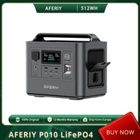 AFERIY P010 LiFePO4, Charging in 1.5 hours, 53db Sound, AFERIY solar panel, Capacity 160,000 mAh / 512 Wh Battery, SOS Flash