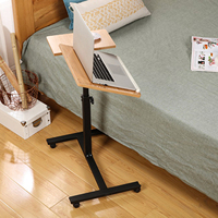 360° Rotating Tilted Laptop Desk Stand Height Adjustable Computer Table Stand With Hidden Wheels Rolling Sofa Bed Side Table