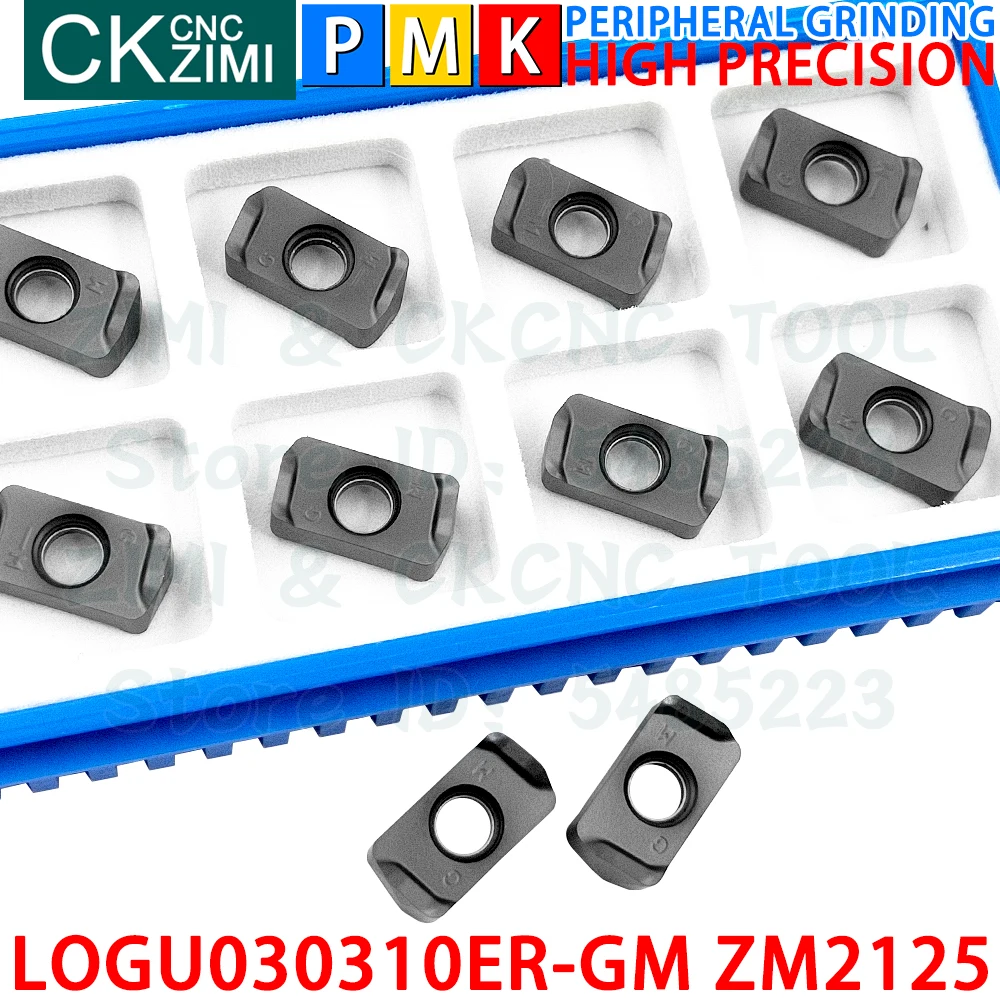 LOGU030310ER-GM ZM2125 LOGU 030310 ER GM LOGU030310 ER GM كربيد إدراج تغذية سريعة طحن إدراج التصنيع باستخدام الحاسب الآلي المعادن آلة طحن مخرطة أداة ل LNMU03R