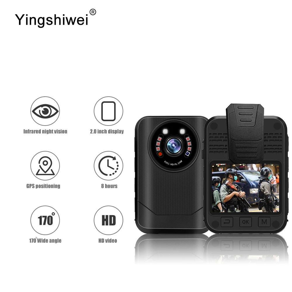 Yingshiwei YSW-Q7 1440P HD Law Enforcement Bodycam Chest Recorder Surveillance Security Monitor Wireless Video Mini Body Camera